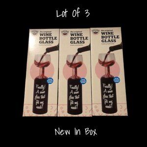 Big Mouth Gigantic Wine Bottle Glass XL - Holds 3x 750ml - New In Box